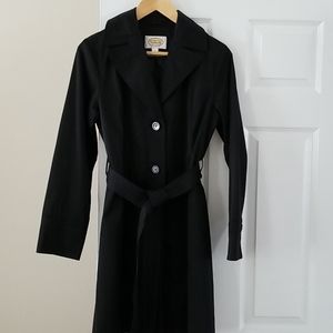 Talbots black trench coat